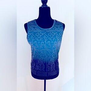 BCBG MaxAzria women’s blue sleeveless top size 10